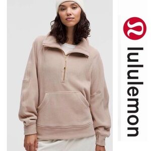 NWT | Lululemon Scuba Tumbled Fleece
Funnel-Neck Half Zip | Adaptive Pink | M/L